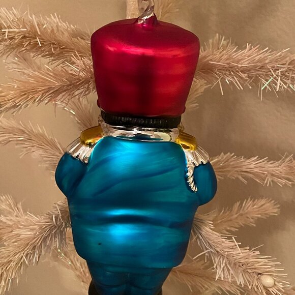 Vintage Department 56 Mercury Glass Soldier Holiday Christmas Ornament - Picture 2 of 5